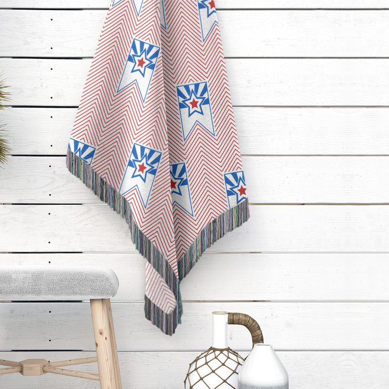 Hand Woven Throw Blanket, 80" W x 60" L