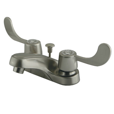 Kingston Brass Vista Two-Handle Deck Mount 4" Centerset Bathroom Faucet