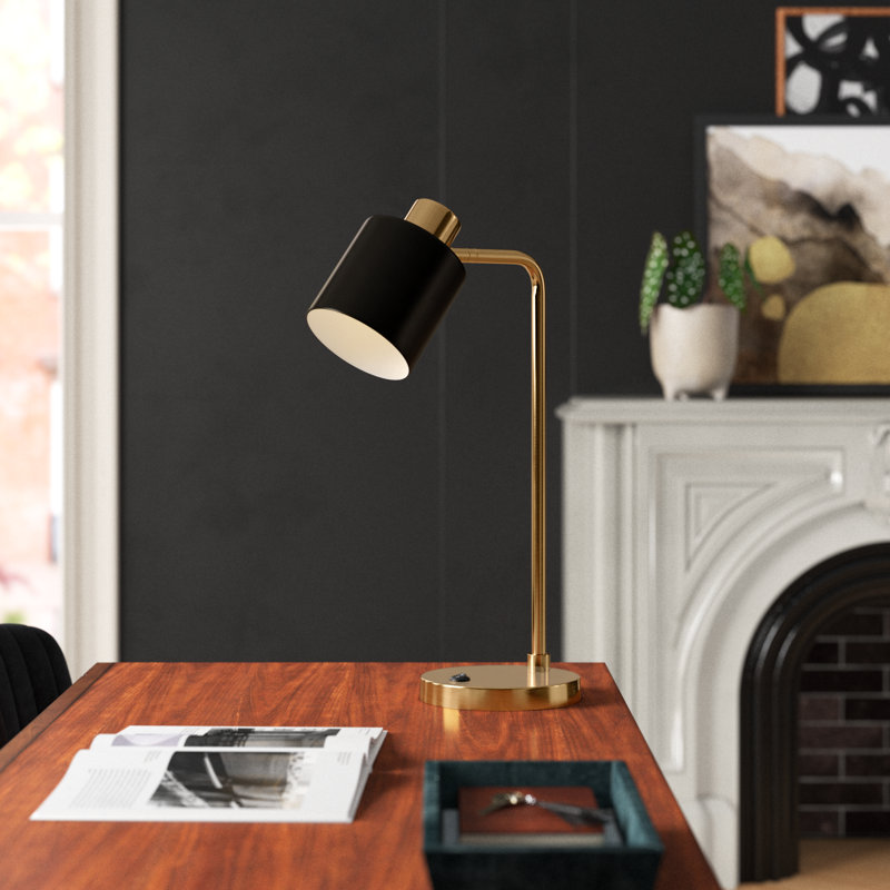 Khambrel Metal Desk Lamp, Brass