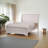 Platform Bed with Curved Headboard and Bracket Feet, Queen Size-305807723