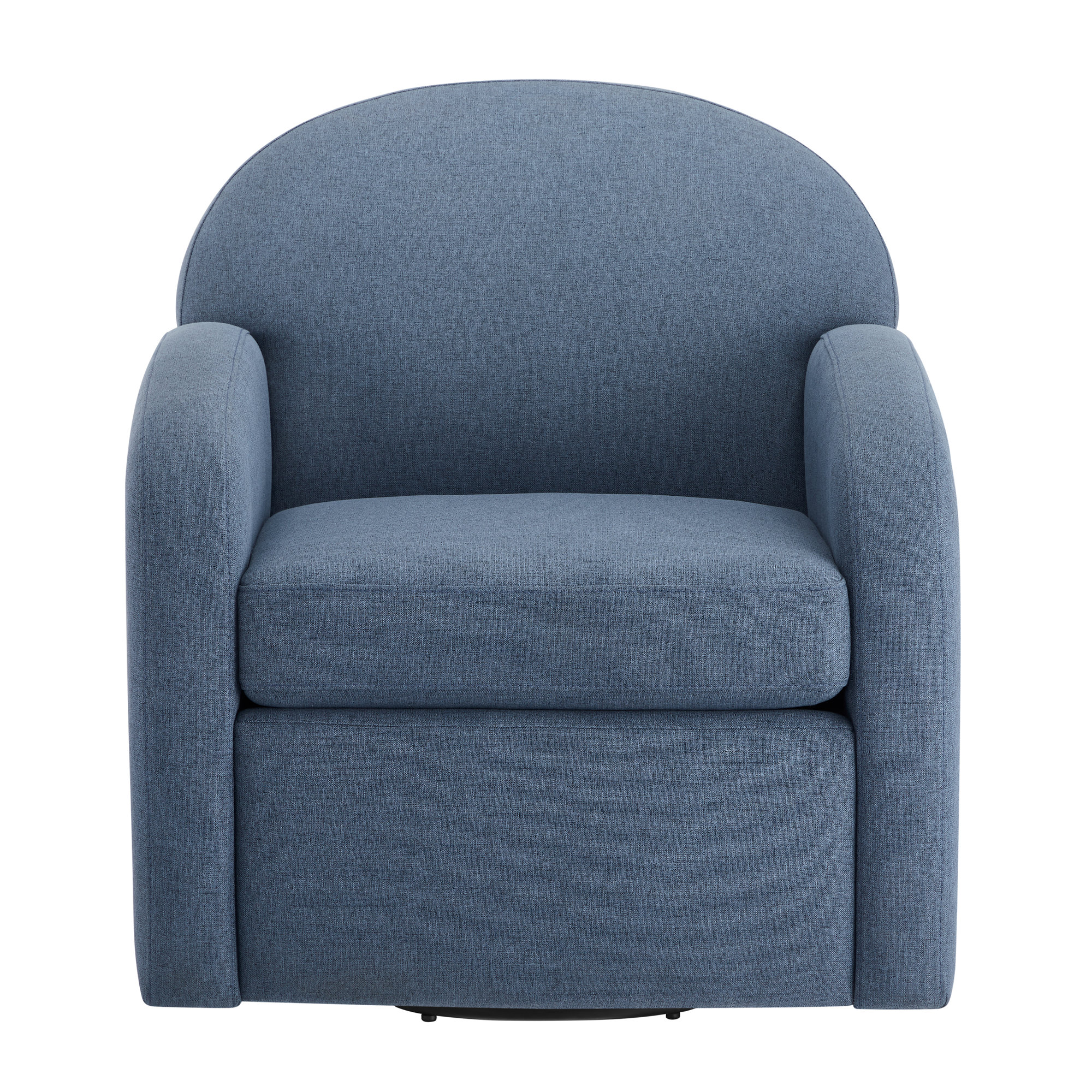 Shayla Upholstered Swivel Chair, Capri Blue Performance Weave
