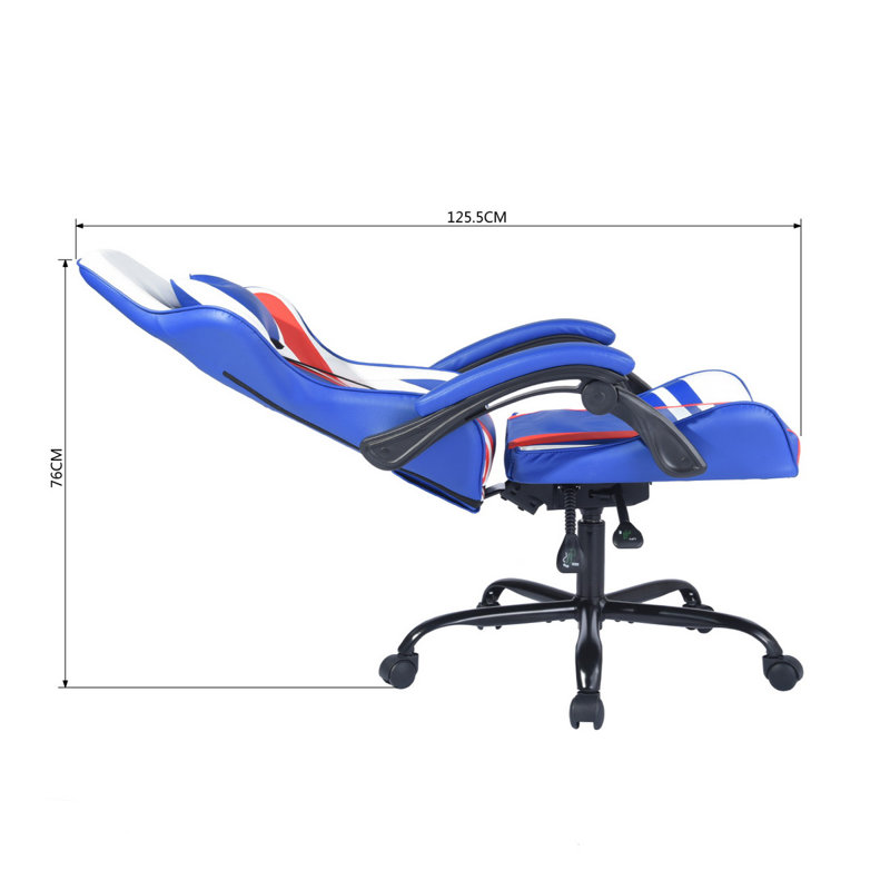 Inbox Zero Mccarthy Adjustable Reclining Ergonomic Faux Leather Swiveling PC & Racing Game Chair