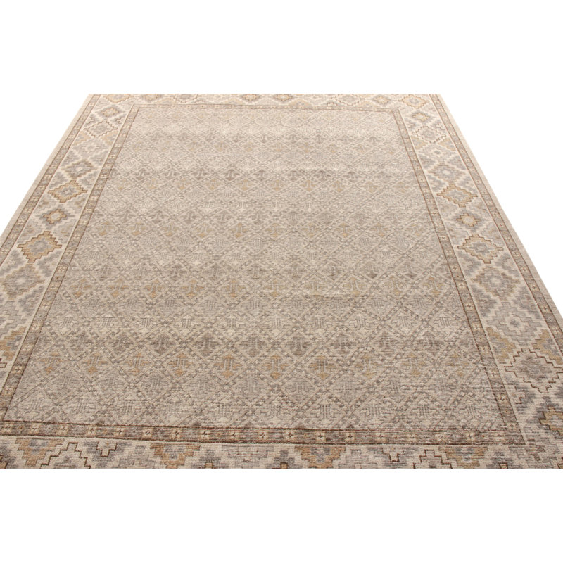 Distressed Homage Handmade Kilim Wool Geometric Area Rug, Rectangle 5' x 7'