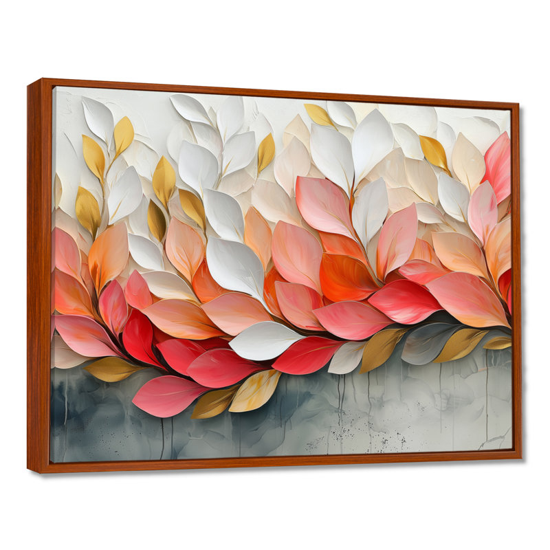 Velours rose, pétale de la nature dans le vent - fleurs abstraites, art mural, Brun, H 12 po x l 20 po