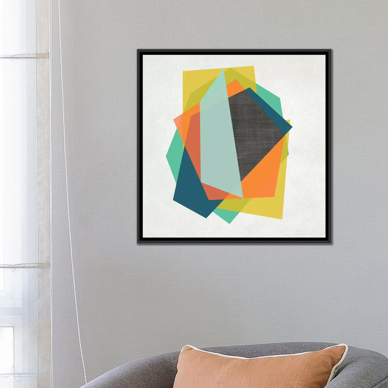 « integer i », art sur toile, H 18 po x l 18 po x P 1,5 po, Toile avec cadre noir, Pas de tapis