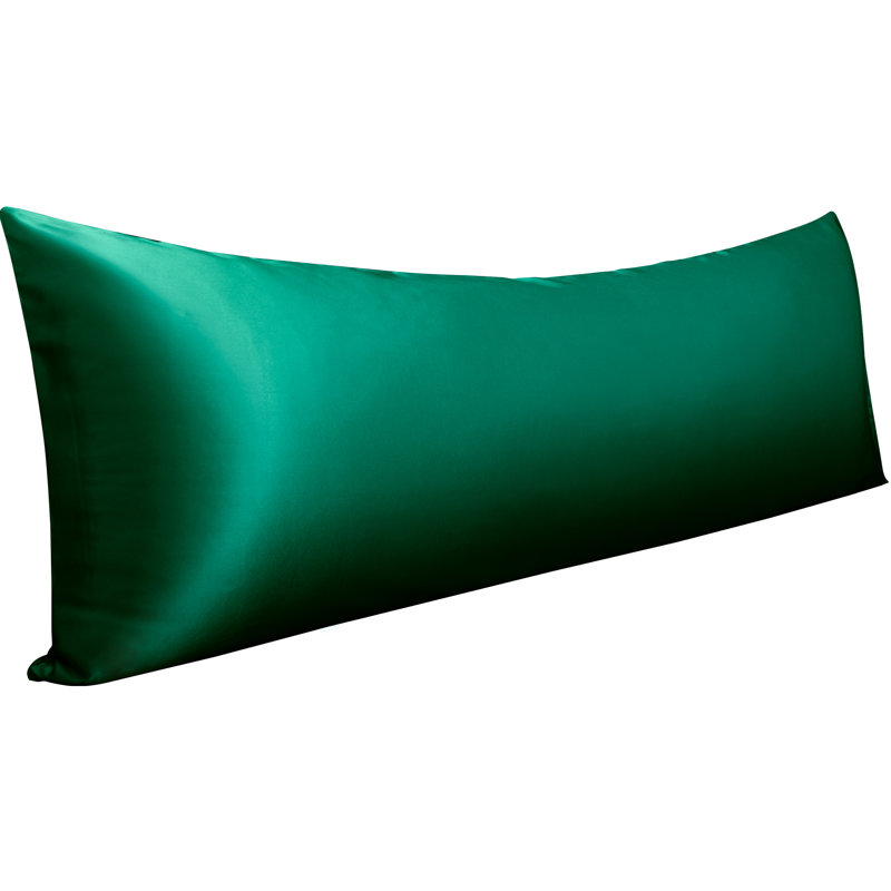 1 taie d'oreiller pour le corps, taies d'oreiller luxueuses en satin avec fermeture à enveloppe - NTBAY, Vert foncé