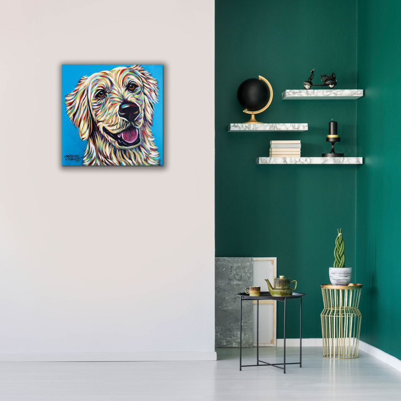«Furry Dog Friend 1» par Carolee Vitaletti, H 26 po x l 26 po x P 1,5 po