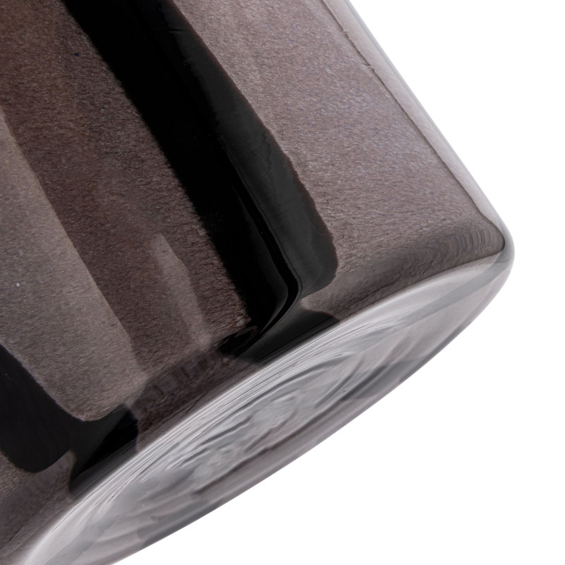 Matheus Glass Tabletop Votive Holder, 6.25" H x 6" W x 6" D, Grey
