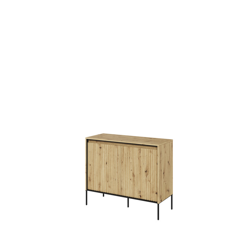 Aileu 98cm Sideboard, Oak Artisan/Black