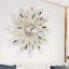 Grande horloge murale moderne 23,6 po, art en fer 3D fait à la main, conception géométrique multicolore silencieuse, idéale pour le salon, la chambre à coucher, la salle à manger, l'horloge murale