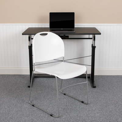 Gaea 880 lb. Capacity Ultra-Compact Stack Chair with Metal Frame