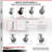 4 Piece Glass Filled Nylon Caster Set