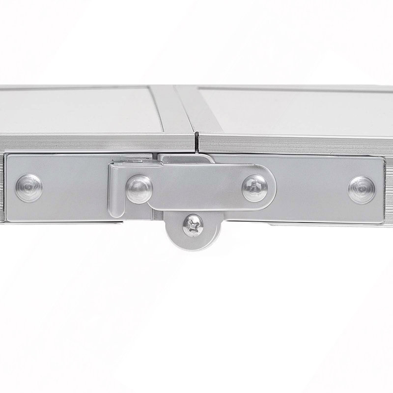 Table de camping pliante Arlmont & Co., aluminium et panneau de fibres à densité moyenne