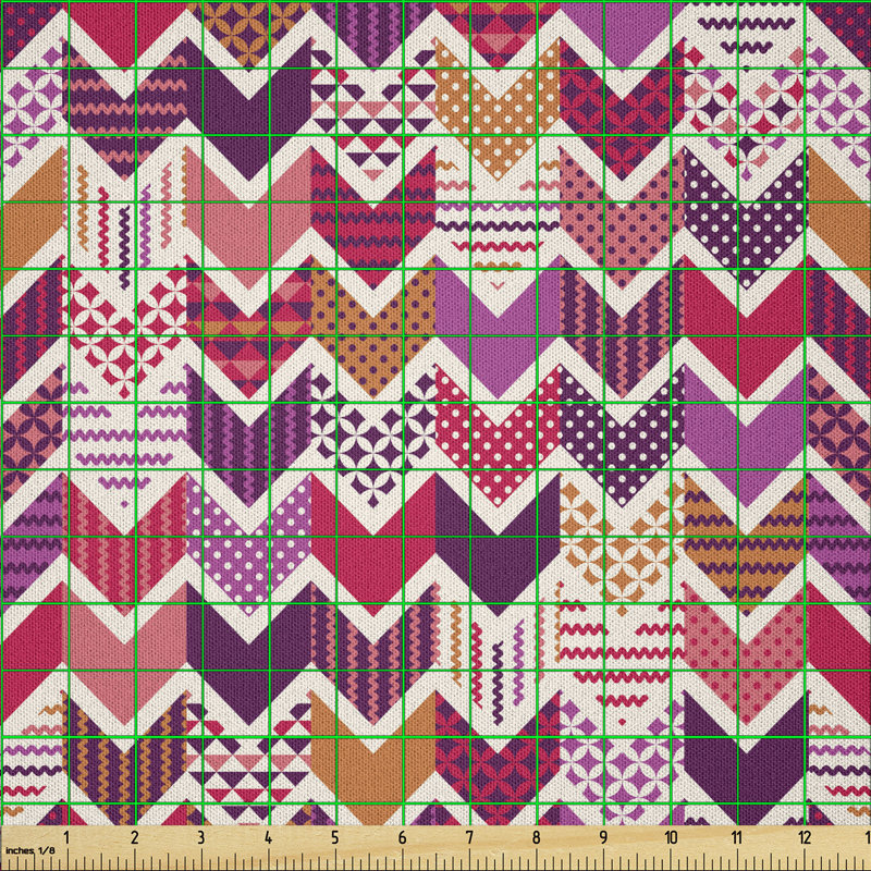 Daemond Arrow Motifs Lines Fabric