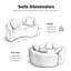 Canapé modulaire en chenille Boneless-2104947385
