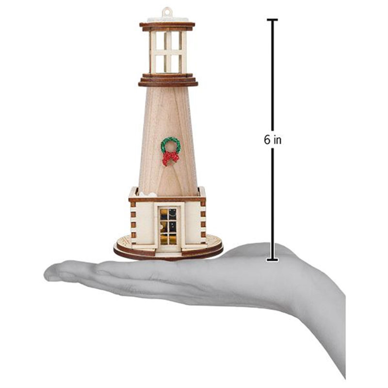 7'' Wood Hanging Figurine Ornament