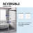 56" - 60" W x 77" H Frameless Double Sliding Tempered Clear Glass Shower Door |3/8" (10 mm) Thickened Tempered Glass | Easy Clean Coating | Stainless Steel Hardware | Leak-Resistant Water Seal-132127822-100146555