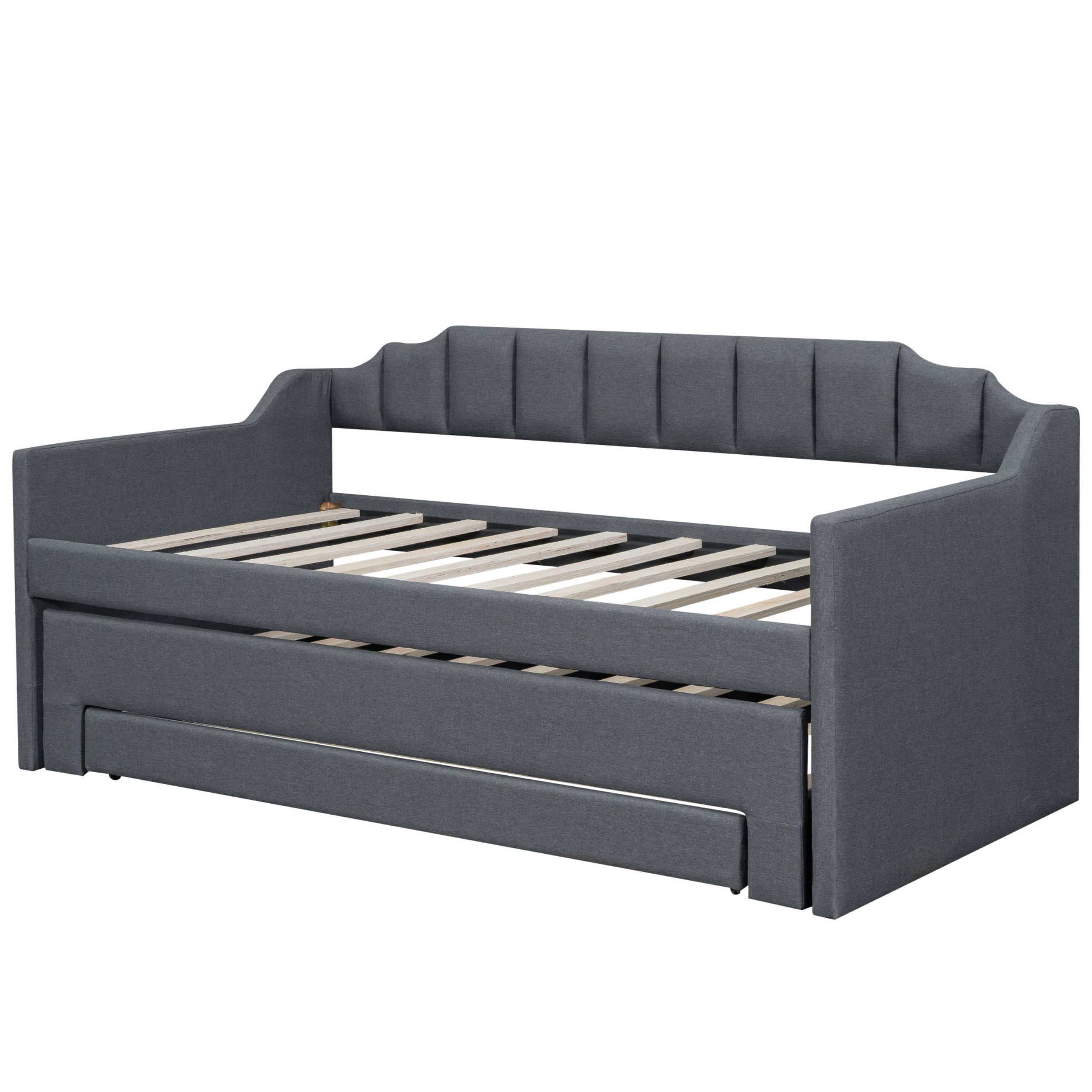 Everly Quinn Zadia Upholstered Daybed with Trundle | Wayfair