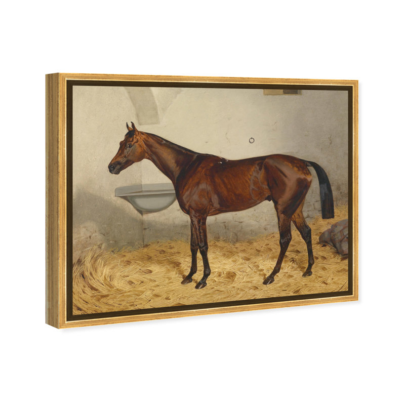 «Mettalist Farm Animals» par Emil Adam - peinture sur toile, H 17 po x l 20 po, Toile avec cadre or