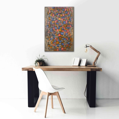 «Etrulia Composizione, 1916» par Piet Mondrian, reproduction d'art sur toile tendue