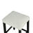 Dining Room Transitional 3Pc Dining Set Gloss Table Top W Storage Shelves Side 2X Stools Black Ivory White