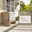 5 Pieces Wicker Outdoor Sofa Chair with Ottoman Footrest and Table, No Assembly, Stackable