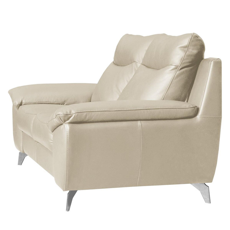 Edelweiss 2 Seater Genuine Leather Sofa, Cream