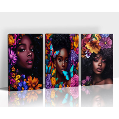 Art mural de femmes noires afro-américaines GUTTATY