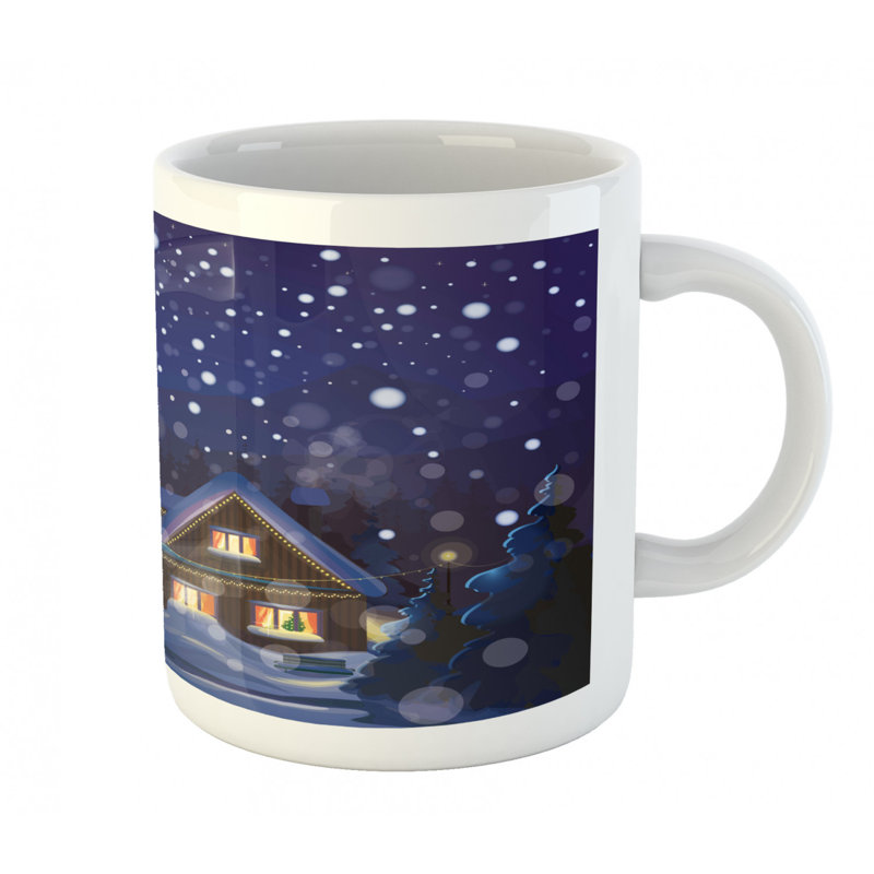 Grande tasse à café winter night