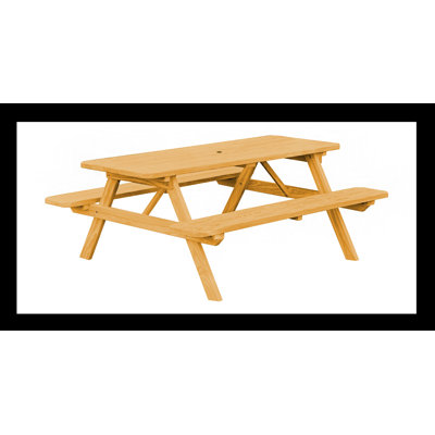 Latham 6 - Person Wood Patio Dining Set with Rectangular Table