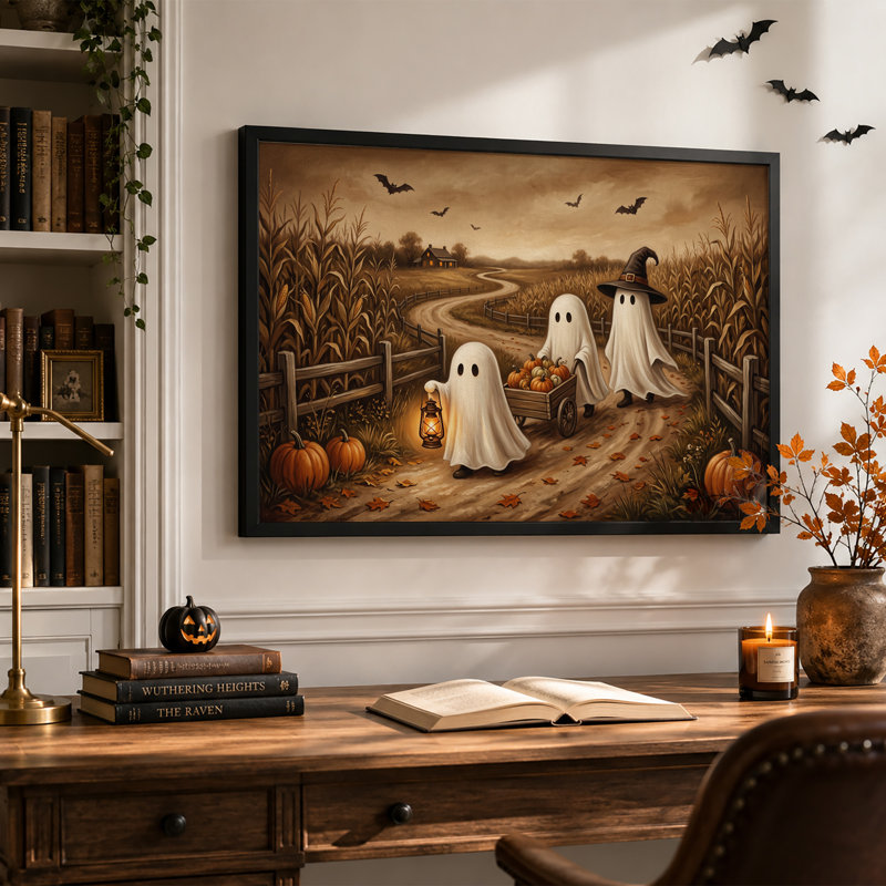 Art mural sur toile Halloween, H 24 po x l 36 po