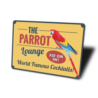 Parrot Lounge Aluminum Sign