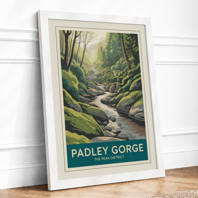 Padley Gorge Vintage - Print, A4 - 29.7 x 21.0 cm, White