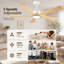 Ventilateur de plafond 60 pouces avec lumière