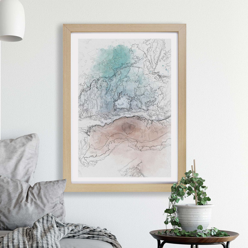 Sandy Beach - Framed Print, Walnut, 62cm H x 87cm W x 2cm D