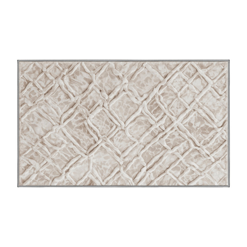Machine Washable Gray Area Rug, Rectangle 3' x 5'