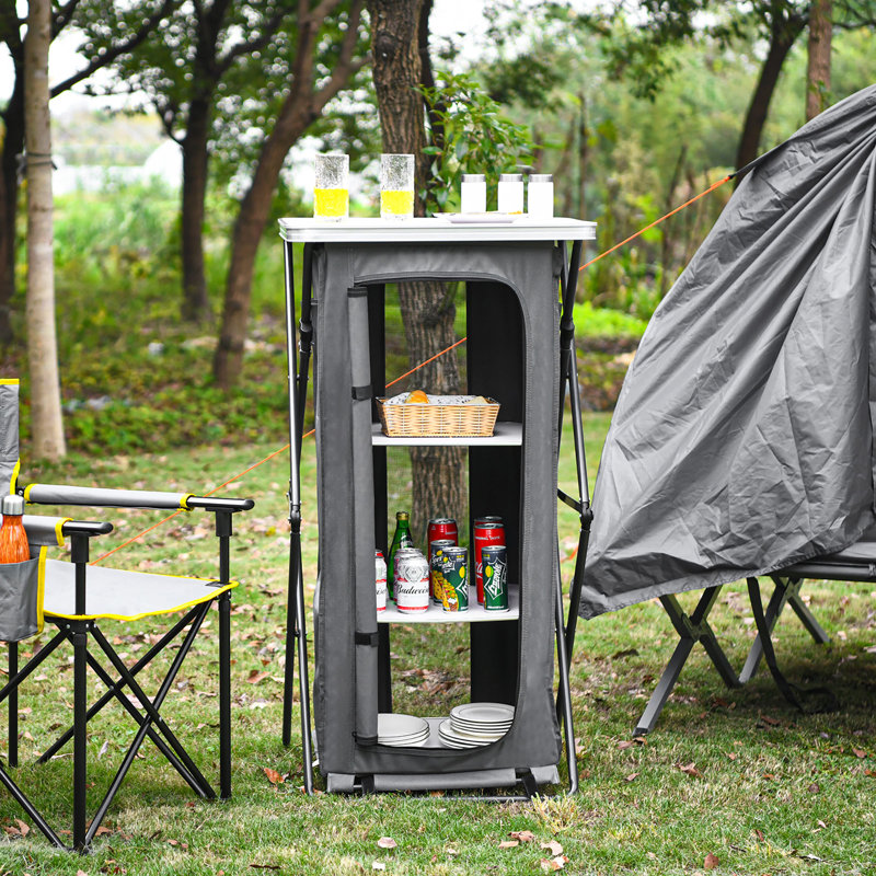 Azenet Camping Storage Cabinet, 47" H x 25" W x 18" D
