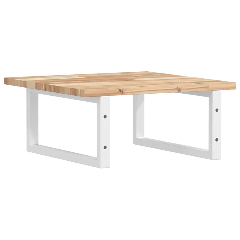 Ashten 50cm Solid Wood Bathroom Vanity Top, Acacia/White