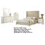 Ensemble de chambre à coucher pour grand lit 5 pièces Jenny, bois beige texturé et détails en métal doré-114566109-114566108