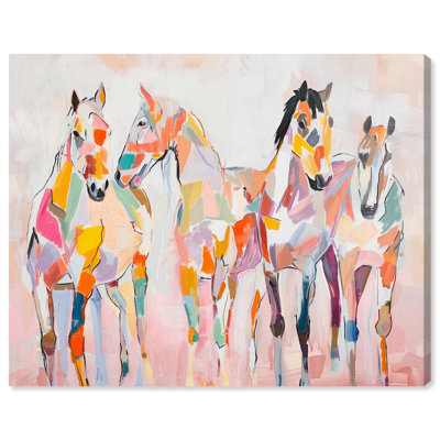 Frontier Horses Canvas Print Western Art by Art Remedy