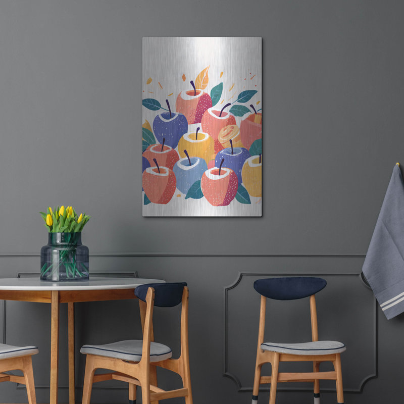 «Apples» par Andreas Magnusson, art mural en métal, H 36 po x l 24 po