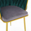 Fauteuil de maquillage en velours avec accoudoirs à dossier