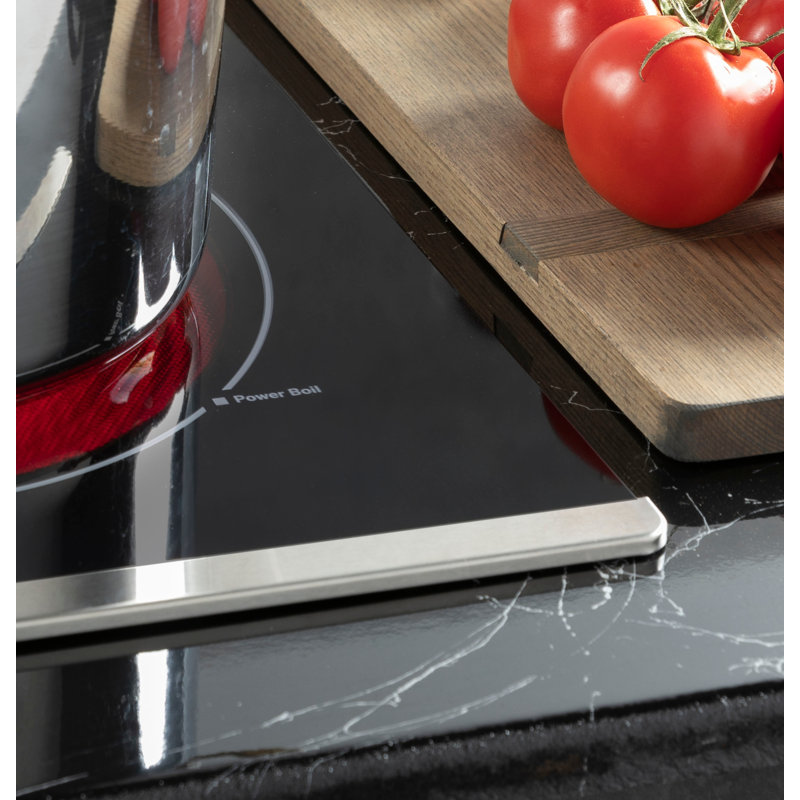 Downdraft Electric Cooktop, Black/Stainless Steel, Stainless Steel