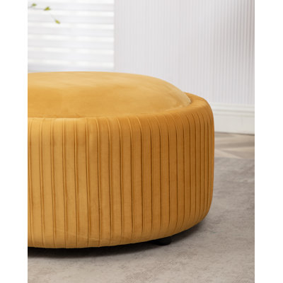 Savinien Upholstered Round Storage Ottoman