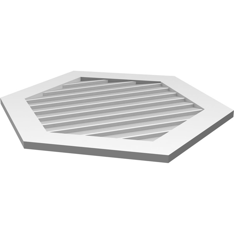 Ventilé vertical à pignon vertical en uréthane 8/12, H 1 po x l 30 po x L 38 po