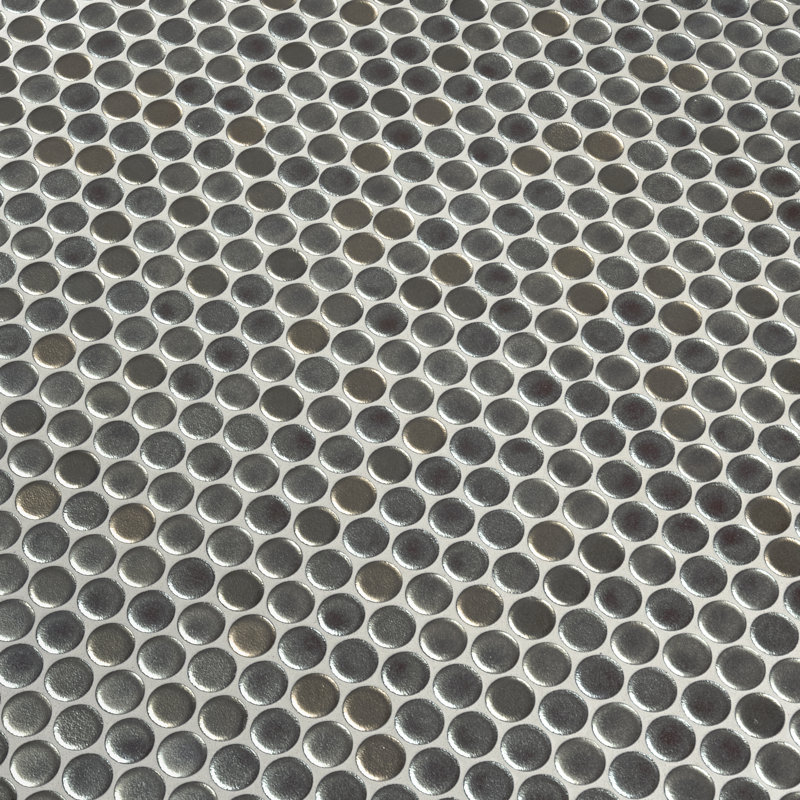 Carreau de mosaïque de plancher et de mur en porcelaine industrielle 12 po x 13 po Industrial Penny, Industriel