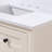 Andalo 37" Single Bathroom Vanity Top in Snow White with Sink