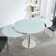 Aydelin Extendable Round Glass Top Metal Base Dining Table