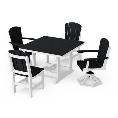 Heritage 5-Piece Dining Set With Swivel Chairs