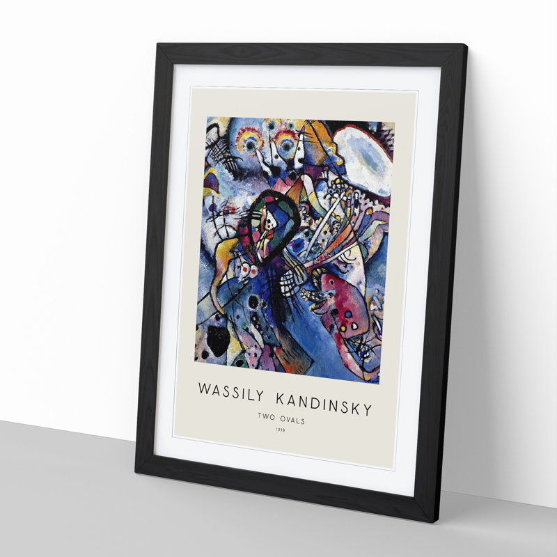 Two Ovals by Wassily Kandinsky - Picture Frame Art Prints, 65cm H x 48cm W x 2cm D, Black